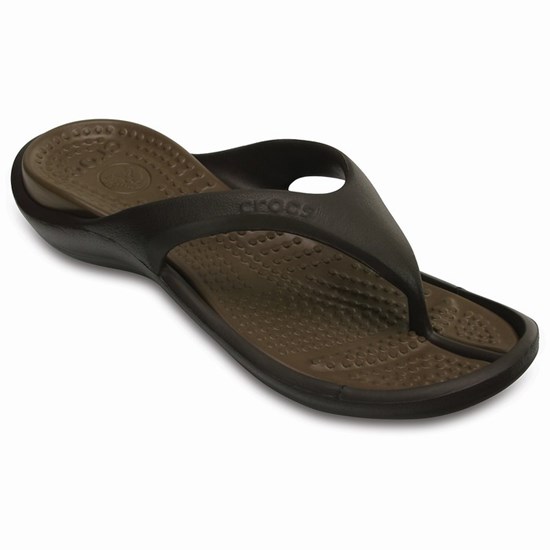 Crocs Athens Men's Flip Flops Chocolate | IGX-831925