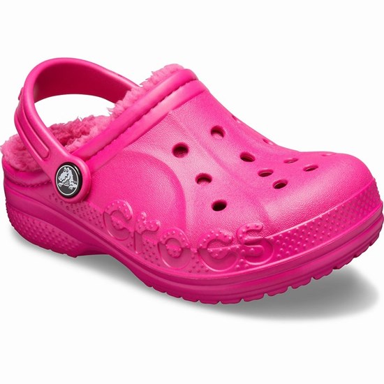 Crocs Baya Lined Girls' Clogs Pink | BEC-947238