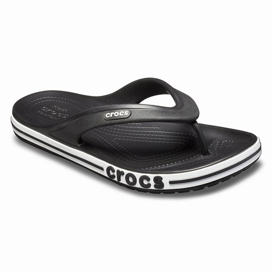 Crocs Bayaband Men's Flip Flops Black | WHO-698240