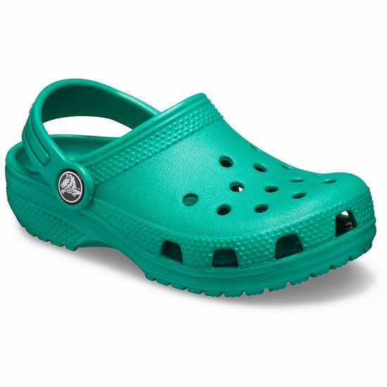 Crocs Classic Girls' Clogs Green | KTN-682315