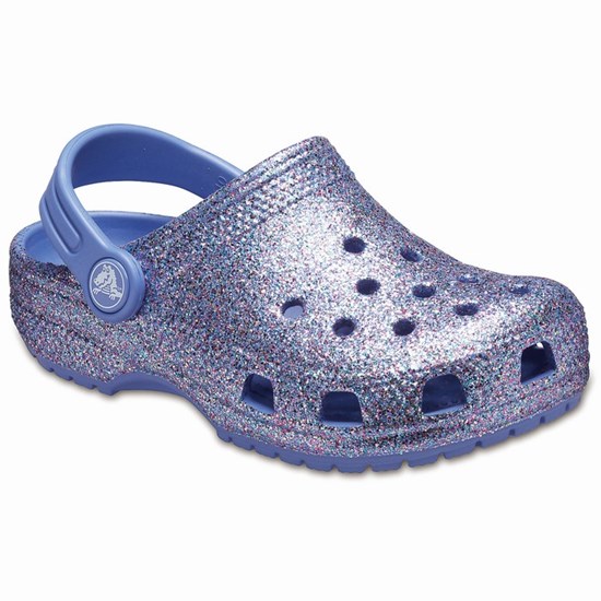 Crocs Classic Glitter Girls' Clogs Purple | PGS-516984