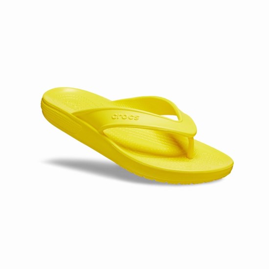 Crocs Classic II Men's Flip Flops Lemon | GOM-601479