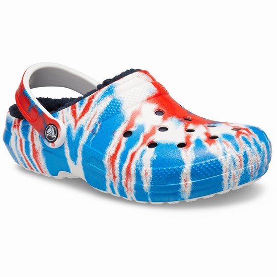 Crocs Classic Tie-Dye Lined Men's Clogs Multicolor | LBE-125743