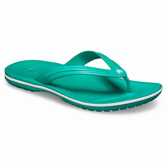 Crocs Crocband™ Men's Flip Flops Green | DMP-564879