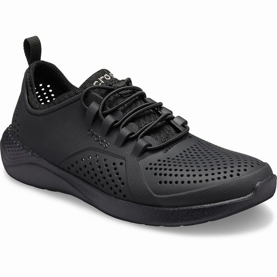 Crocs LiteRide™ Pacer Girls' Sneakers Black | QTP-725948